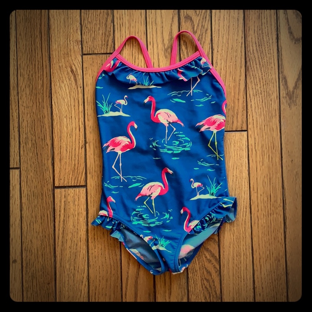 🌻3/$10🌻Mini Boden Size 2-3Y Flamingo Swimsuit